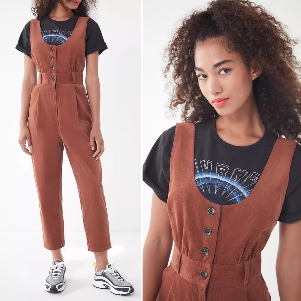 Urban Outffiters Gretel Button Corduroy Jumpsuit
